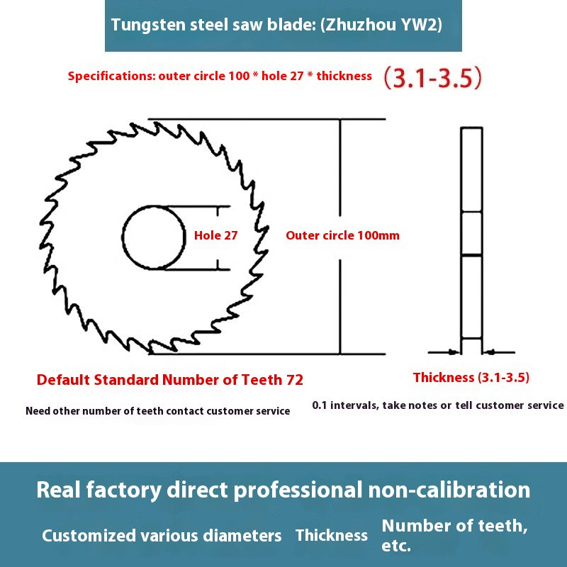 1143-Tungsten steel saw blade milling cutter ebony circular saw blade integral tungsten carbide saw blade outer diameter 20/30/40/60/80/100 Shandong Denso Pricision Tools Co.,Ltd.
